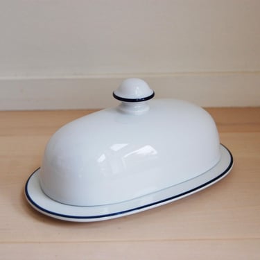 Dansk Bistro Christianshavn Blue Covered Butter Dish Niels Refsgaard Scandinavian Modern 