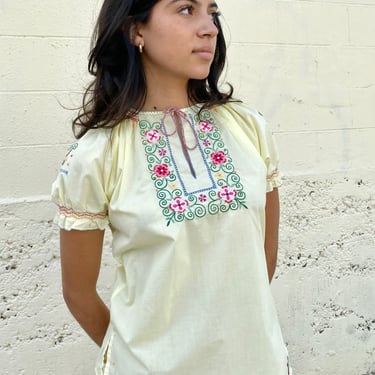 Sweet Cotton Peasant Top