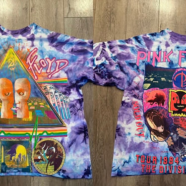 Vintage 1994 Pink Floyd concert tour AOP T-shirt Tie dye The Division Bell 