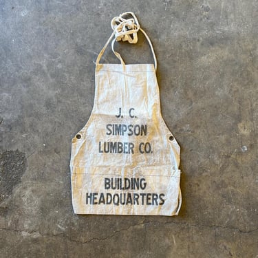 Vintage 1950s J.C. Simpson Lumber Nail Apron | North Grove