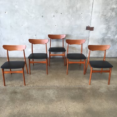Danish Mid Century Teak Dining Chairs by Schionning & Elgaard for Randers