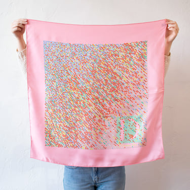 Vintage Christian Dior Pink Silk Scarf