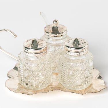 Silver Leaf Condiment Server 