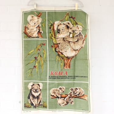 1950's Koala Linen Tea Towel 