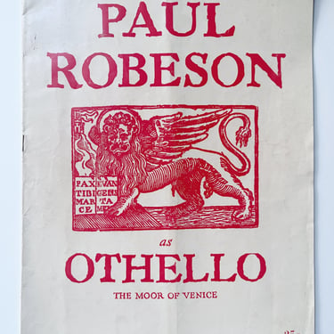 Vintage Othello Paul Robeson Theatre Production (1930)