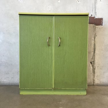 Vintage Youngstown Style Green Metal Cabinet