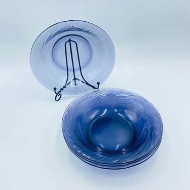 Pyrex Purple Festiva Glass Swirl Cereal/Soup Bowls, Vintage Glassware, Amethyst Glass, Swirl Pattern, No. 10, Retro 80s Bowl, Dinnerware 