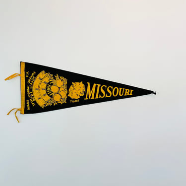 Vintage University of Missouri 1961 Orange Bowl Miami Florida Pennant 