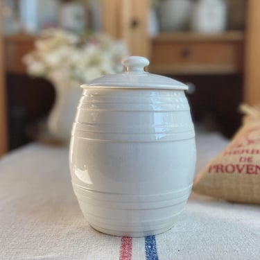 Beautiful vintage ironstone Dutch spice pot with lid-DSP 