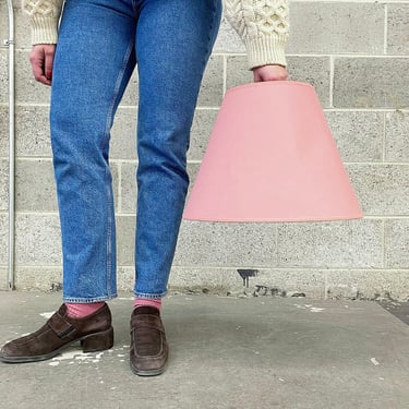 Vintage Lamp Shade Retro 1990s Contemporary + Empire Box + Pink Color + Mood Lighting + Home and Table Decor 