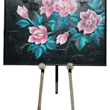 Floral Oil on Canvas - Signed by Artist