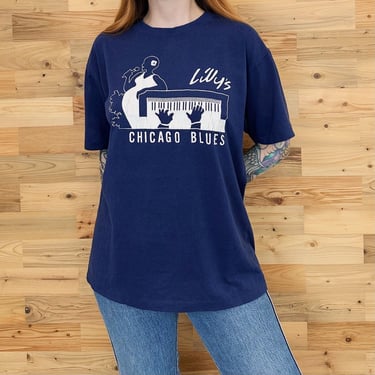 Vintage Lilly's Chicago Blues Tee Shirt T-Shirt 