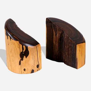 Don S. Shoemaker Sculpted Rosewood Bookends for Se\u00f1al Furniture