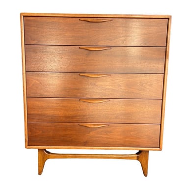 Free Shipping Within Continental US - Vintage Mid Century Modern Lane Dresser Dovetail Drawers Cabinet Storage 