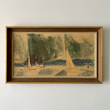 Vintage 1950s Framed Art Print