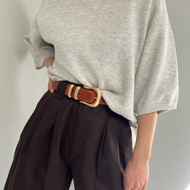 Vintage Heather Grey Short Sleeve Sweatshirt