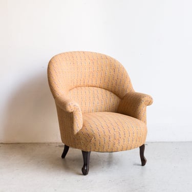 Vintage Block Print Crapaud Chair | Samara Gold
