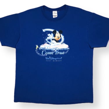 Vintage 90s/00s Walt Disney World “Making Dreams Come True” Cast Member Exclusive Graphic T-Shirt Size XL 