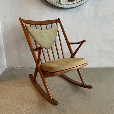 Danish Modern Teak Rocking Chair By Frank Reenskaug For Bramin