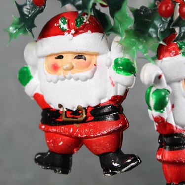 Vintage Christmas Santa Mobile | Plastic Christmas Decoration | Dime Store Christmas | Mid-Century Santa Claus Mobile 