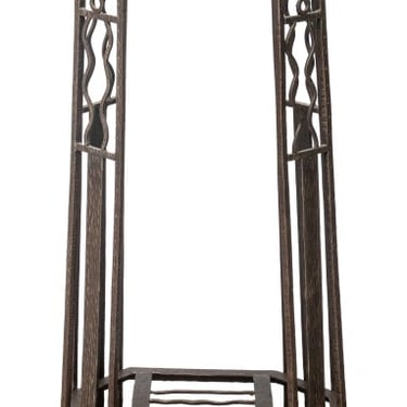 Edgar Brandt Style Art Deco Wrought Iron Pedestal