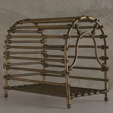 SPECTACULAR VICTORIAN BRASS DOG BED, c1880