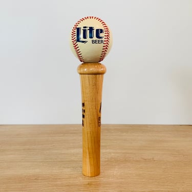 Vintage Miller Lite Baseball Beer Tap Handle 