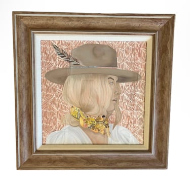 Tan Cowgirl Framed Print