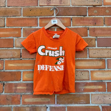 vintage 80s orange crush defense baby tee / kids m medium 