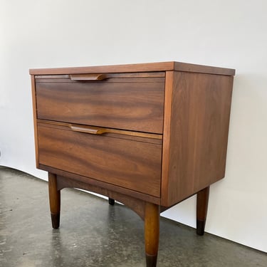 Mid Century two drawer nightstand 