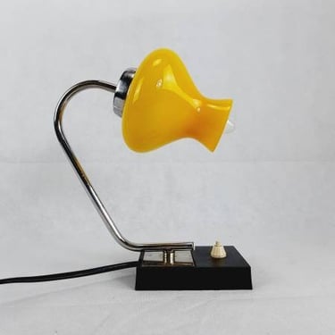 Vintage Yellow Lamp, Lighting, Space Age, Desk Yellow Lamp, Table Lamp, Vintage Yellow Lamp, Mid Century Modern 