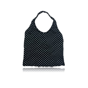 90s Black and White Polka Dot Halter Top //Spiegal // Size Small 