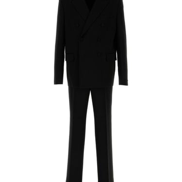 Gucci Men Black Wool Suit