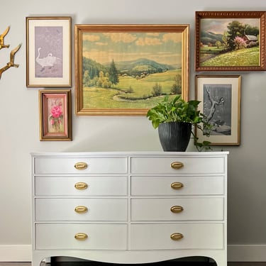 AVAILABLE - White Vintage Dresser - Henredon Dresser 