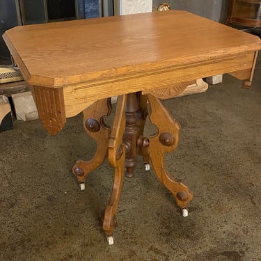 Eastlake Style End Table on Casters