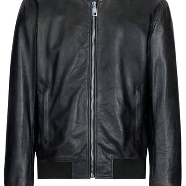 Dolce&Gabbana Men Leather Bomber Jacket