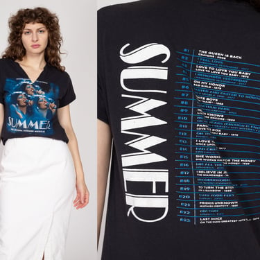Medium The Donna Summer Musical T Shirt | Y2K Black Graphic Music Tee 