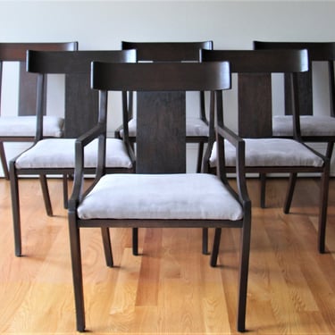 Mid Century Modern T.H. Robsjohn- Gibbings Style Dining Chairs, Set of Six 