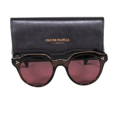 Oliver Peoples - Brown Translucent Round Sunglasses