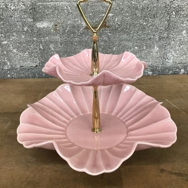 Vintage Pink Double Decker Serving Tray (Seattle)