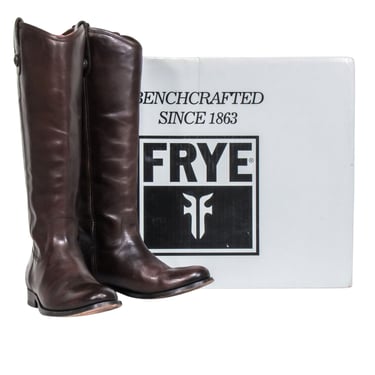 Frye - Dark Brown &quot;Melissa Button&quot; Tall Boots Sz 5.5