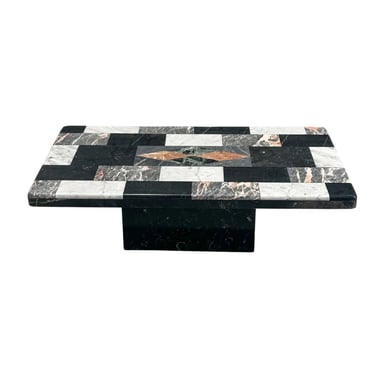 Mosaic Marble Coffee Table, Italy 1970