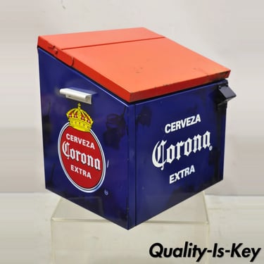 Corona Extra Cerveza Beer Steel Metal Beverage Cooler Vintage Style
