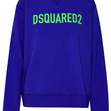 Dsquared2 In Indigo Cotton Sweatshirt Woman