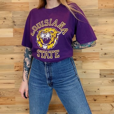80's Vintage Louisiana State University LSU Tigers Tee Shirt T-Shirt 