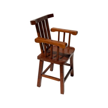 Mid century modern vintage wingback horn wood chair mexico boho mahogany 