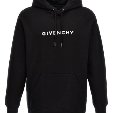 Givenchy Women Flocked Logo Hoodie
