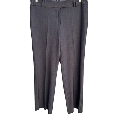 Style &amp; Co Womens Petite Grey Low Rise Flat Front Stretch Minimalist Dress Pants 12P