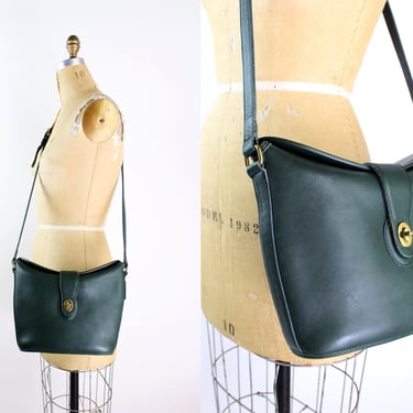 Vintage COACH Nottingham Binocular Bottle Green /Vintage Bottle Green Coach Bag / 9948 /Rare Bag/ Coach Canterbury Shoulder Bag 