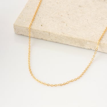 Cable Chain Necklace in 14K Gold Fill or Sterling Silver, Layering Chain, Chain For Charm Necklace, Water Resistant, Minimalist Jewelry 